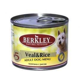 Berkley консервы для собак с телятиной и рисом